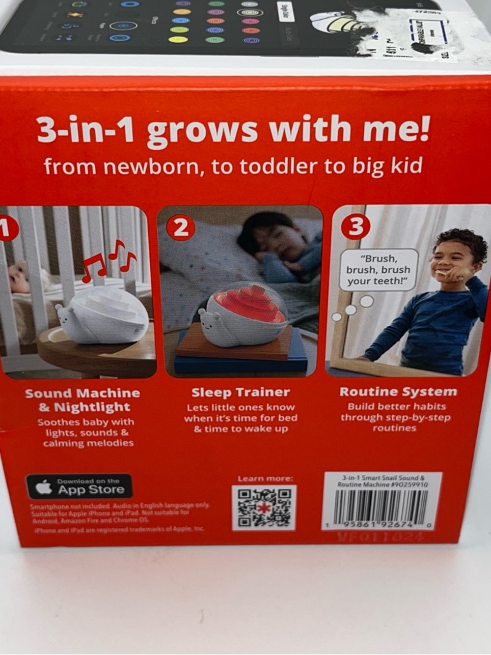 Skip Hop Smart Snail Sound & Routine Machine - White & Blue - Picture 3 of 4